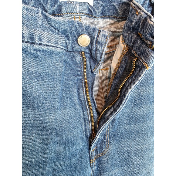 Good American Womens High Rise Straight Leg Blue Jeans Raw Hem Size 18 GCB235T - Picture 3 of 14